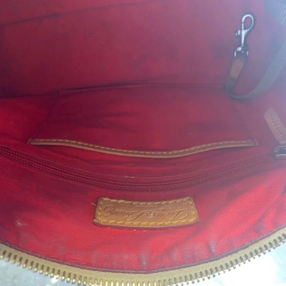 Dooney & Bourke Blue and Green Satchel Bag - Picture 10 of 11